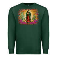 Sports Green western our lady of guadalupe Premium Sweatshirt - JahusDesignShop