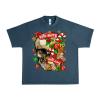 Midnight Navy sorta merry sorta scary Urban Heavy Tee - MaliasSmallBusiness