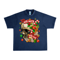 Navy sorta merry sorta scary Urban Heavy Tee - MaliasSmallBusiness