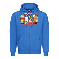 True Royal rainbow coffee cups Zipper Hoodie - Zillion Design Studio