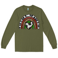 Army Green soccer rainbow Long Sleeve Tee - Zillion Design Studio