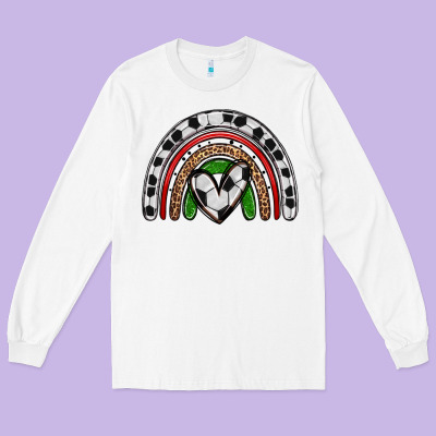 Soccer Rainbow Long Sleeve Tee Designed By Zillion Design Studio