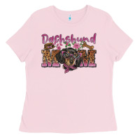 Bubblegum Pink dachshund mom Ladies Tee - BarkalooDesign