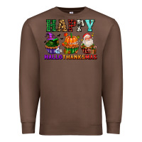 Chestnut happy hallothanksmas with cupcakes Premium Sweatshirt - AdoDesignShop