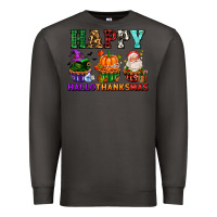 Smoke happy hallothanksmas with cupcakes Premium Sweatshirt - AdoDesignShop
