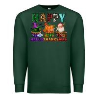 Sports Green happy hallothanksmas with cupcakes Premium Sweatshirt - AdoDesignShop