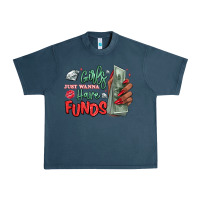 Midnight Navy girls just wanna have funds Urban Heavy Tee - MaliasSmallBusiness