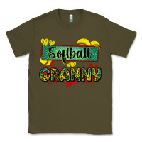 Army Green softball granny with leopard Classic Tee - Zillion Design Studio