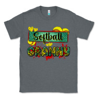 Charcoal Heather softball granny with leopard Classic Tee - Zillion Design Studio