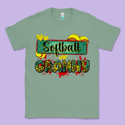Softball Granny With Leopard Classic Tee Designed By Zillion Design Studio
