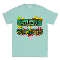 Seafoam softball granny with leopard Classic Tee - Zillion Design Studio