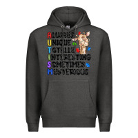 Charcoal Heather always unique autism Premium Hoodie - MaliasSmallBusiness