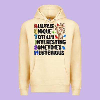 Always Unique Autism Premium Hoodie Designed By Maliassmallbusiness
