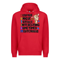 Red always unique autism Premium Hoodie - MaliasSmallBusiness