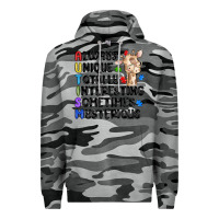 Slate Camo always unique autism Premium Hoodie - MaliasSmallBusiness