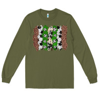 Army Green soccer brushstroke Long Sleeve Tee - Zillion Design Studio