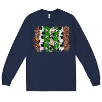 Navy soccer brushstroke Long Sleeve Tee - Zillion Design Studio