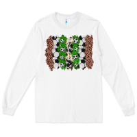 White soccer brushstroke Long Sleeve Tee - Zillion Design Studio