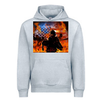 Heather Grey western firefighters Urban Hoodie - MaliasSmallBusiness