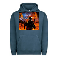 Pigment Midnight Navy western firefighters Urban Hoodie - MaliasSmallBusiness