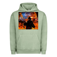 Pigment Oil Green western firefighters Urban Hoodie - MaliasSmallBusiness