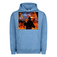 Pigment Pebble Blue western firefighters Urban Hoodie - MaliasSmallBusiness