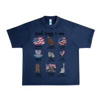 Navy god says i am Urban Heavy Tee - MaliasSmallBusiness