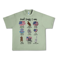 Oil Green god says i am Urban Heavy Tee - MaliasSmallBusiness