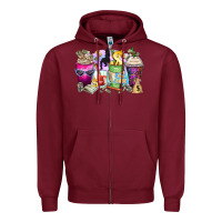 Burgundy boss babe coffee cups Zipper Hoodie - Zillion Design Studio