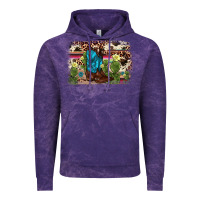 Cloud Purple cactus boot background Vintage Hoodie - AdoDesignShop