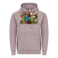Vintage Zinc cactus boot background Vintage Hoodie - AdoDesignShop