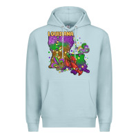 Blue Mist mardi gras louisiana map Premium Hoodie - MaliasSmallBusiness