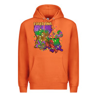 Carrot mardi gras louisiana map Premium Hoodie - MaliasSmallBusiness