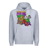 Heather Grey mardi gras louisiana map Premium Hoodie - MaliasSmallBusiness