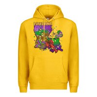 Lemon mardi gras louisiana map Premium Hoodie - MaliasSmallBusiness