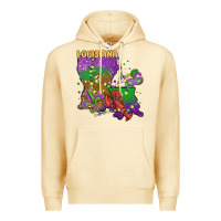 Pina Colada mardi gras louisiana map Premium Hoodie - MaliasSmallBusiness