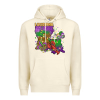 Sandshell mardi gras louisiana map Premium Hoodie - MaliasSmallBusiness