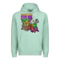 Seafoam mardi gras louisiana map Premium Hoodie - MaliasSmallBusiness