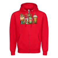 Red highly caffeinated coffee cups Zipper Hoodie - Zillion Design Studio