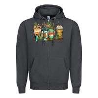 Smoke highly caffeinated coffee cups Zipper Hoodie - Zillion Design Studio