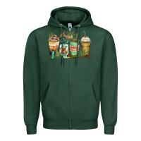 Sports Green highly caffeinated coffee cups Zipper Hoodie - Zillion Design Studio