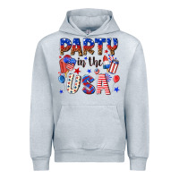 Heather Grey party in the usa Urban Hoodie - NancyCooperArtShop