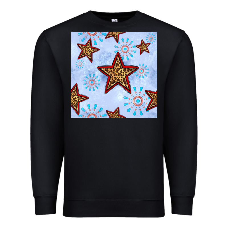 4th Of July Leopard Star Seamless Pattern Premium Sweatshirt by BundleAndBundleShop | Teevron