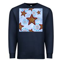 Navy 4th of july leopard star seamless pattern Premium Sweatshirt - BundleAndBundleShop