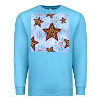 Ocean Blue 4th of july leopard star seamless pattern Premium Sweatshirt - BundleAndBundleShop