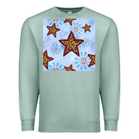 Seafoam 4th of july leopard star seamless pattern Premium Sweatshirt - BundleAndBundleShop