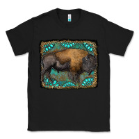 Black bison with gemstone background Classic Tee - RanaPortraitStore