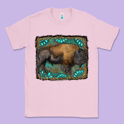 Bison With Gemstone Background Classic Tee Designed By Ranaportraitstore