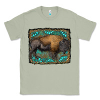 Matcha bison with gemstone background Classic Tee - RanaPortraitStore