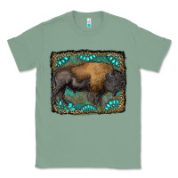 Sage bison with gemstone background Classic Tee - RanaPortraitStore